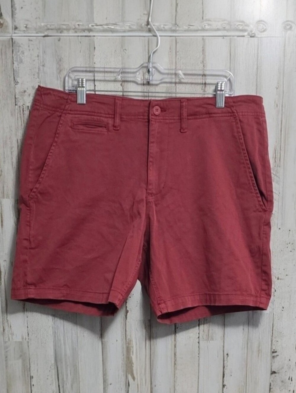 Sun Stone Red Flat Front Shorts 5 Pocket Design Men's Size 36